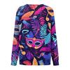 Round Neck Long Sleeve Sweatshirts For Women Print Graphic Top Casual Basic Tops Pullover