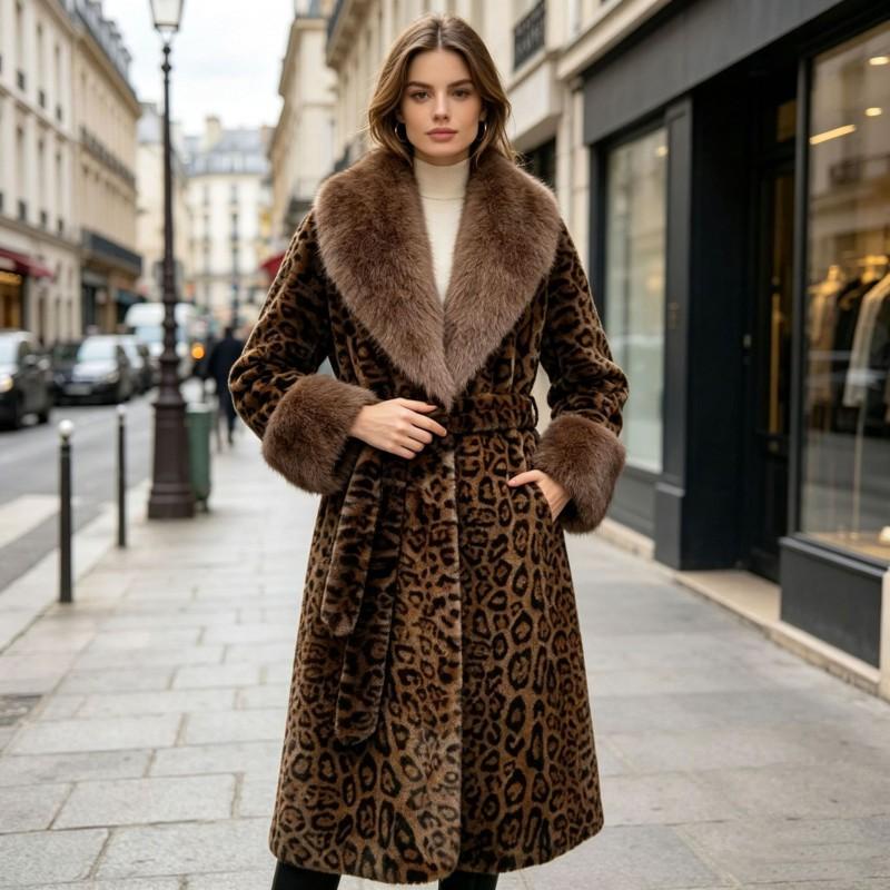Womens Long Winter Coat With Faux