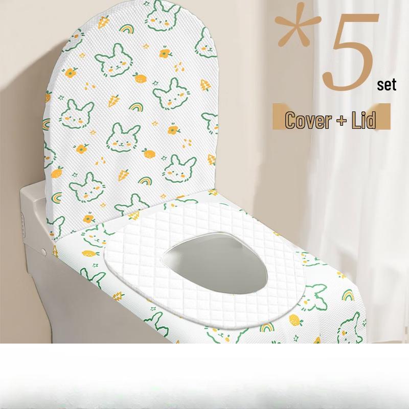 Brangdy Disposable Cotton-Padded Toilet Seat & Lid Covers