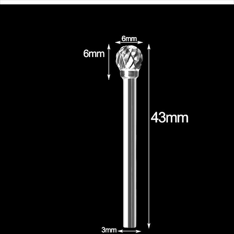 10Pcs/set 1/8 Tungsten Carbide 10mm Drill Bits Rotary Burrs Metal Diamond Grinding Woodworking Milling Cutters for Drill Bits