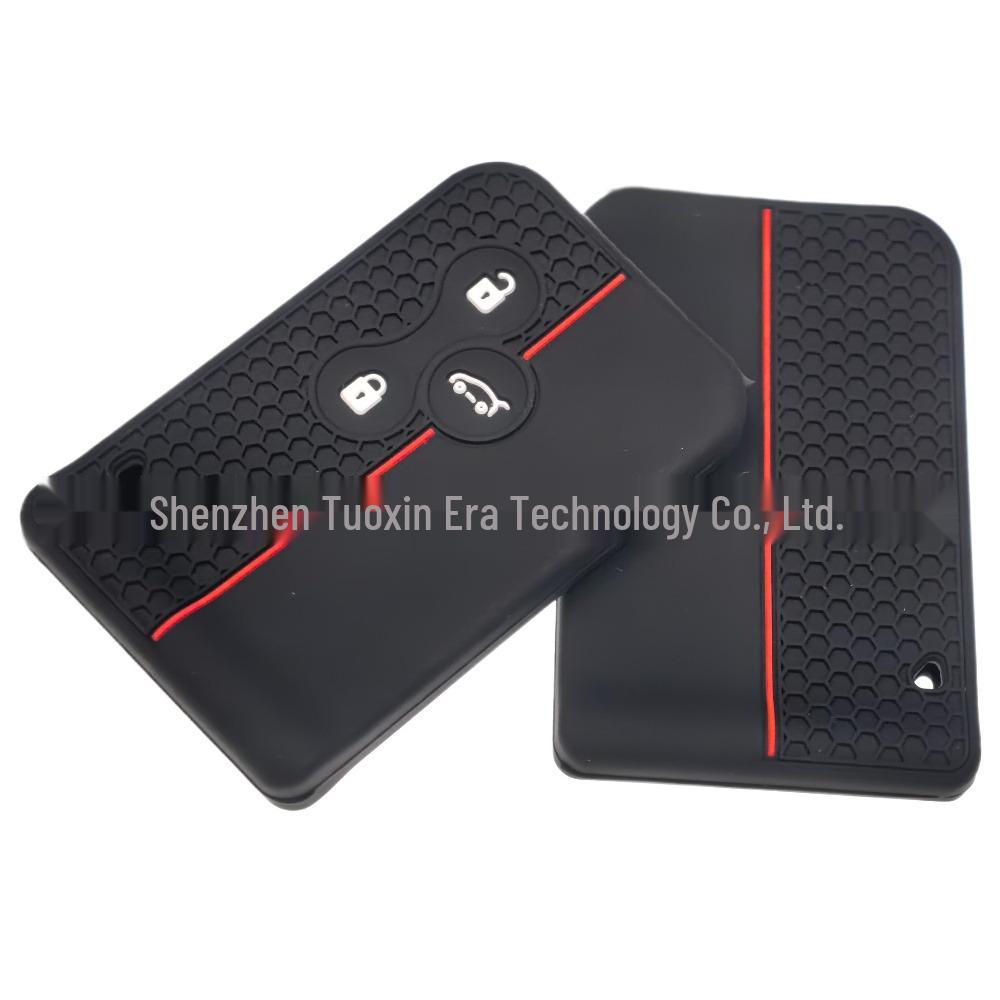 Red Honeycomb Silicone Key Cover for Dongfeng Renault Koleos