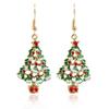European and American Christmas Tree Pendant Earrings - Festive Cross-border Christmas Ornaments