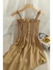 2026 Women's Plus Size Slimming Fairy Camisole Slip Dress with Pleated Hem for Summer