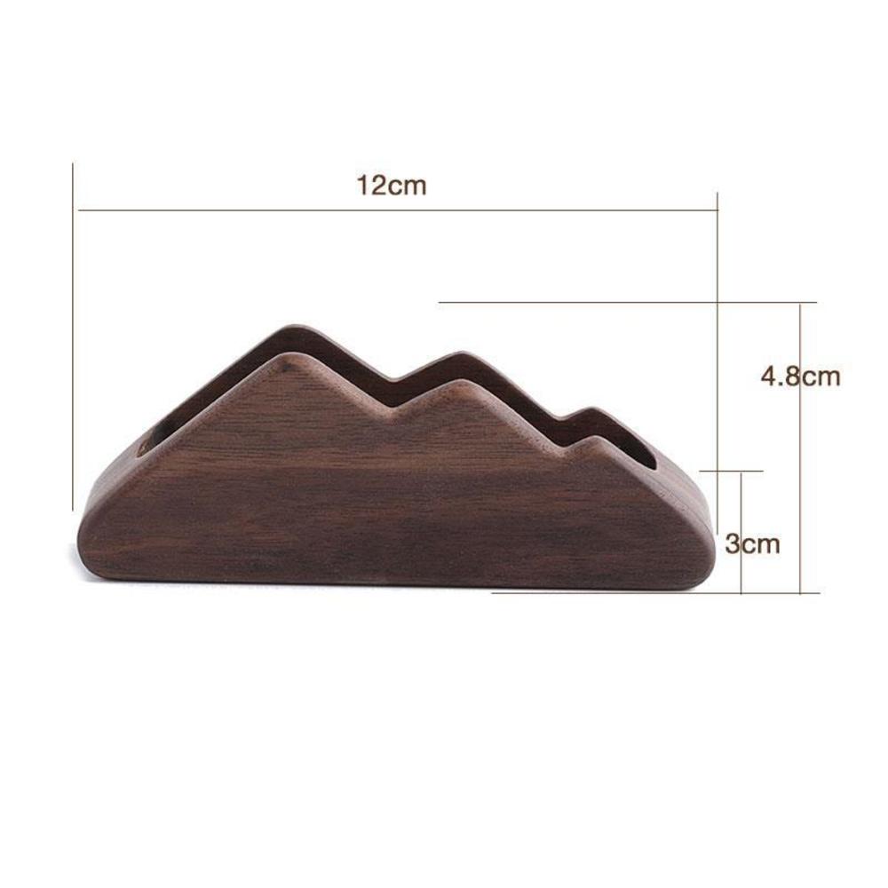

Solid Wood Desktop Business Card Display Stand 3 Compartment Card Storage Rack Card Box Office Supplies Card Holder Organizer