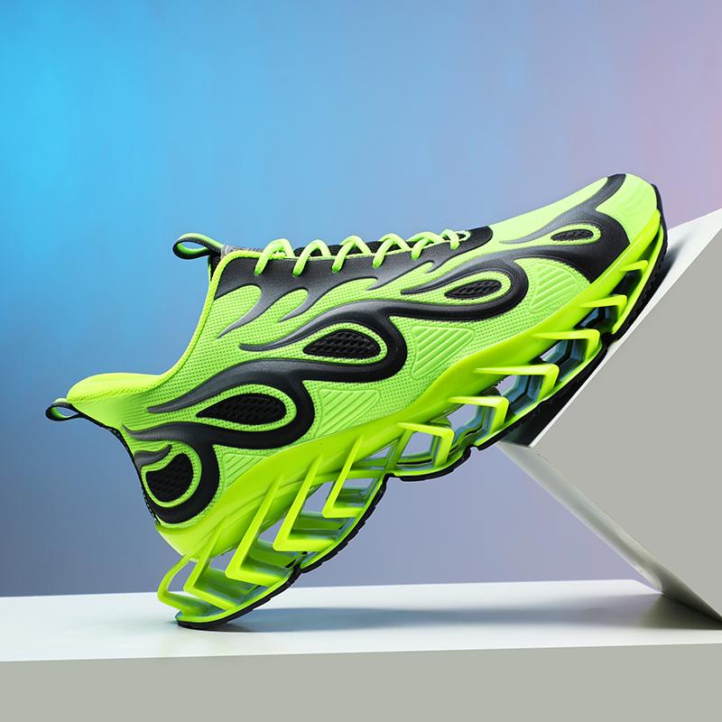 Robustní tenisky nadměrné velikosti 45 46 Pánské běžecké boty s čepelovou podrážkou Módní ležérní síťované prodyšné Zvýšená platforma Sportovní boty