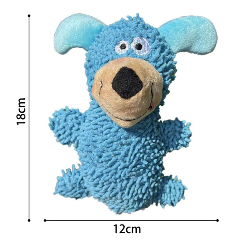 Interactive Squeaky Dog Toy Chew Resistant Pet Teeth Cleaning Chew Toy Fun Interactive Play for Dogs Bite Resistance синий