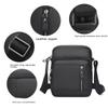 Jiameida Men's Genuine Leather Lightweight Messenger Bag - Casual Cowhide Shoulder Bag