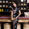Qipao moale clasic antirid elegant cheongsam femei pentru spectacol de scenă