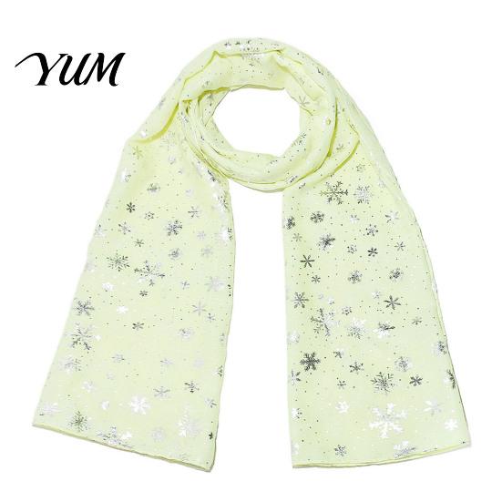 Feiertags-Accessoire Glitzernd Funkelnd Folien-Schneeflocken-Print Schal für Damen, Weihnachten Warm Hals-Thema Schal Wickel, Herbst Winter Leicht