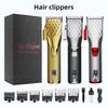 Multifunctional Digital Display Electric Hair Clipper: Barber-Grade Metal Oil Head Trimmer