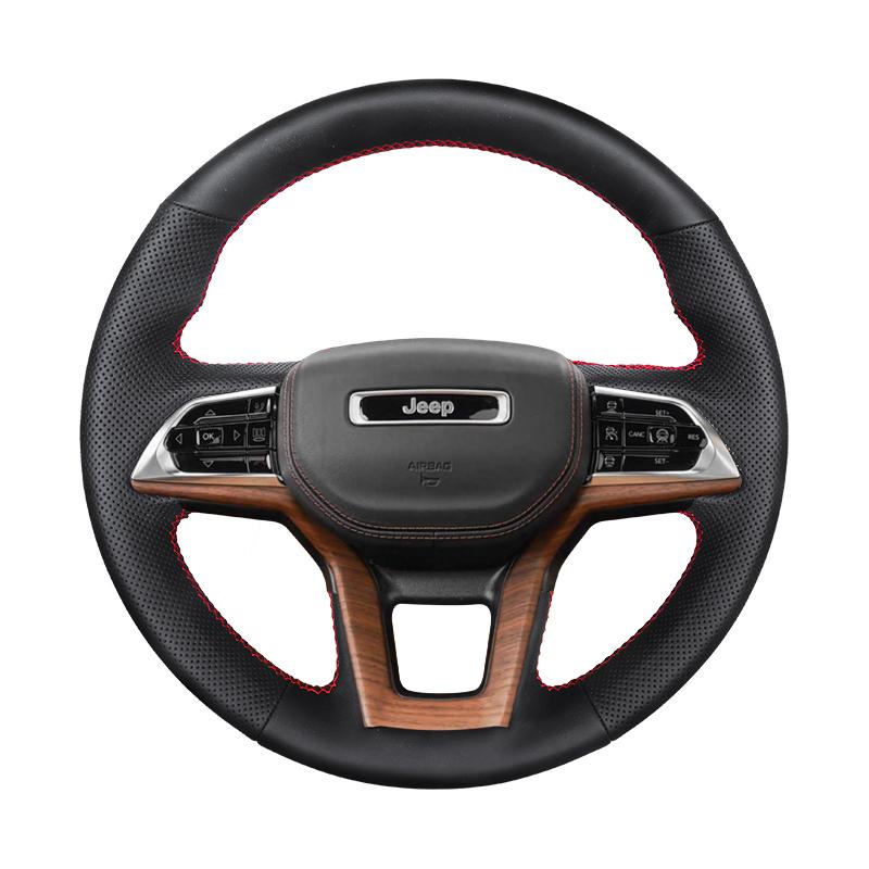 For Jeep Grand Cherokee V WLGrand Cherokee L 2021-2024 Car Steering Wheel Hand Stitched Renovation Interior Leather Accessories AMU1