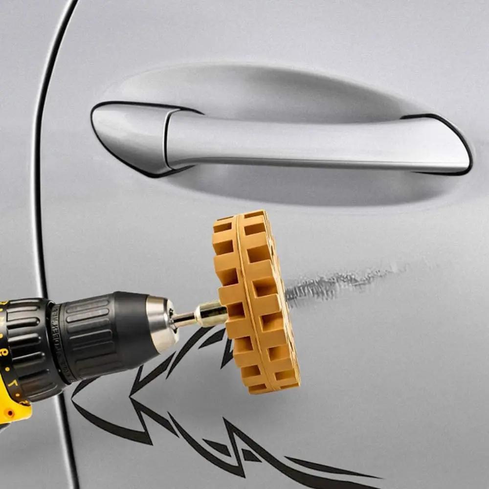 Rubber Eraser Wheel Pad Polishing Kit Wheel Car Sticker Remover Tool for Automotive, RV and Boat Pinstripe, Sticker