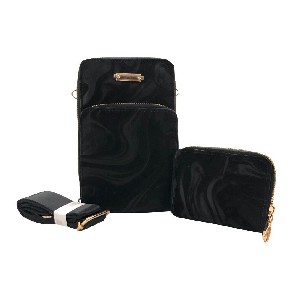 

RSINC Women s Mobile Sling Bag 2 Compartment 3 Pockets & 4 Card Slot Dark Black B0DVT1VKDX