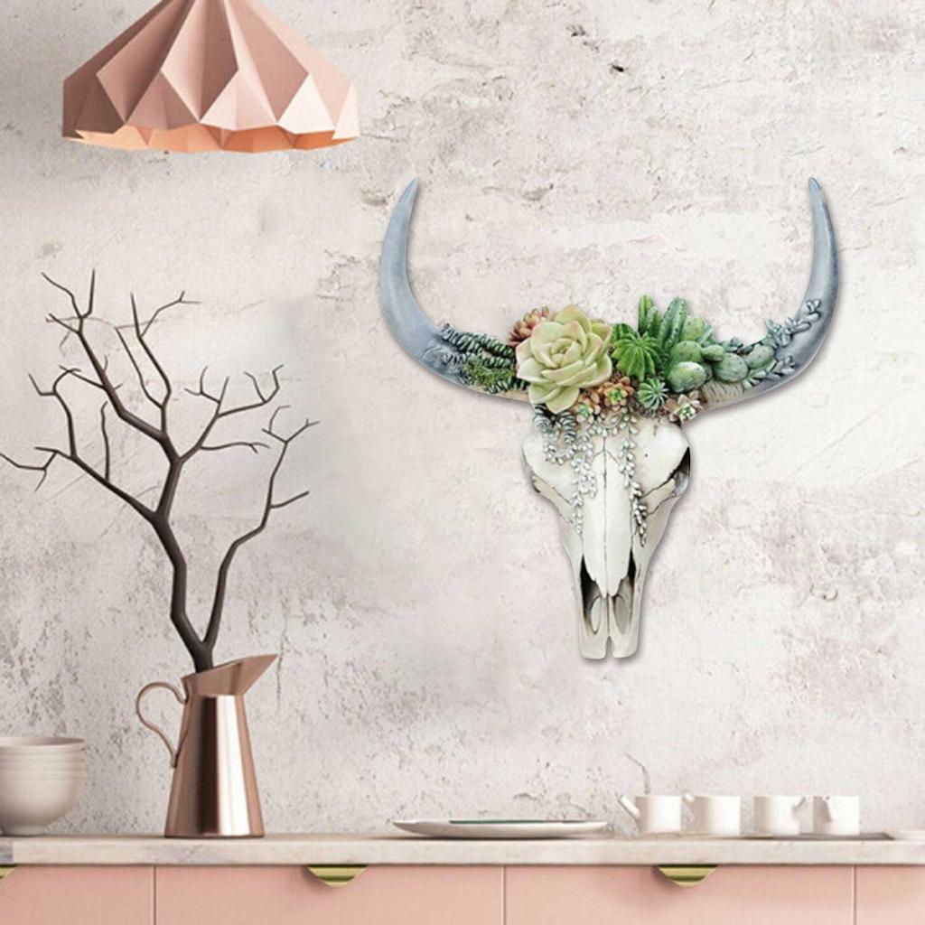 Flower Cow  Wall Decoration Home Wall Decor Ornament With Hanging Hole