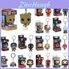 Pop Keychain Iron Man Black Panther Groot Batman Spiderman Collectible Figures For Fans