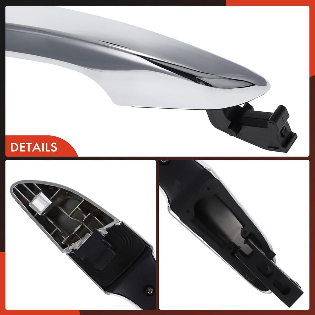 Set of 4 Exterior Door Handle Front Rear LH RH For Hyundai Sonata 2015-2019