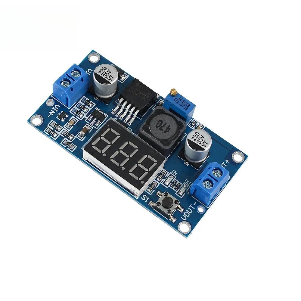 LM2596 DC To DC Step Down Converter Module with LED Display Voltmeter 4.0~40V To 1.25-37V Buck Adapter Adjustable Power Supply