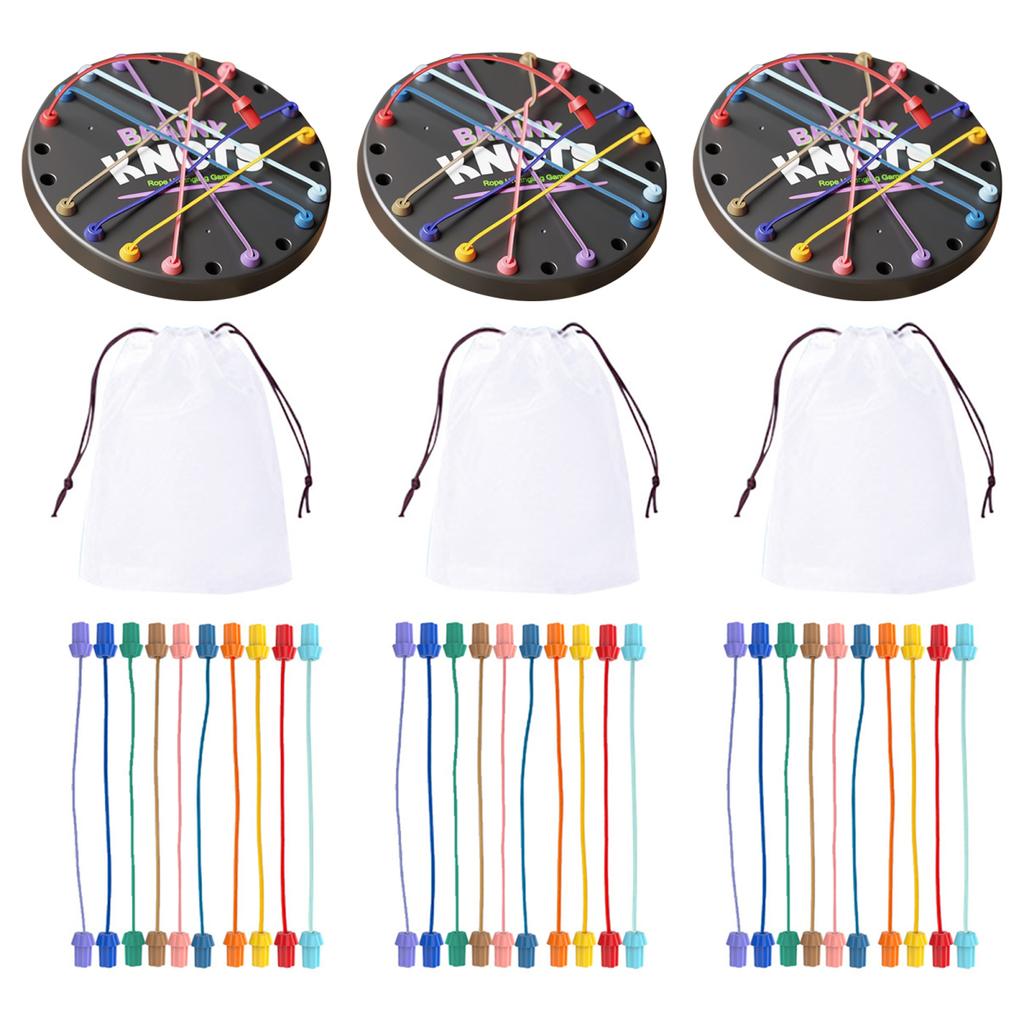 1/2/3 Conjuntos Brainy Knots Corda Desembaraçar Jogo Lógico Pensamento Corda Torcida Desafio Jogo de Tabuleiro Crianças Adultos Educacional Corda Elástica Desembaraçar Brinquedo