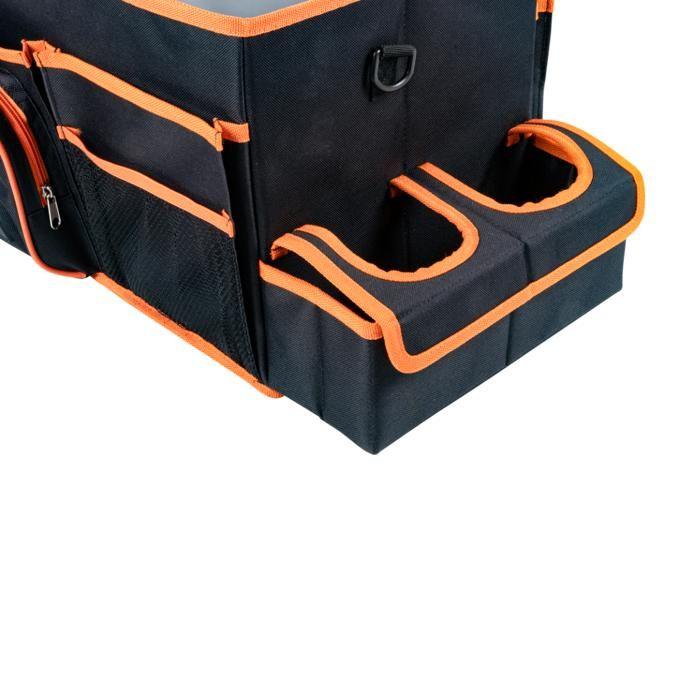 Organiseur de coffre - BLACK+DECKER - Sac avec bandoulière - 2 porte-gobelets - Noir - 47,5x25x30 CM