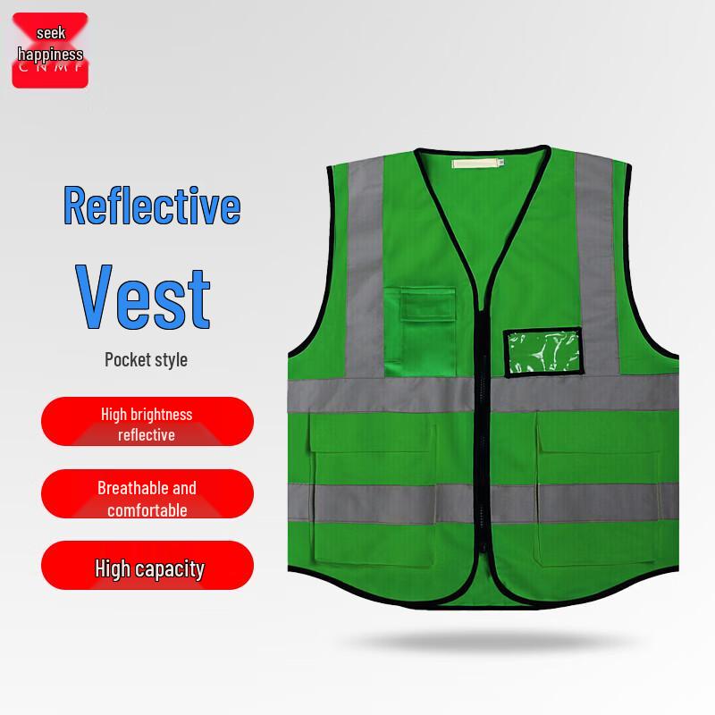 Reflective Safety Vest with Pockets
