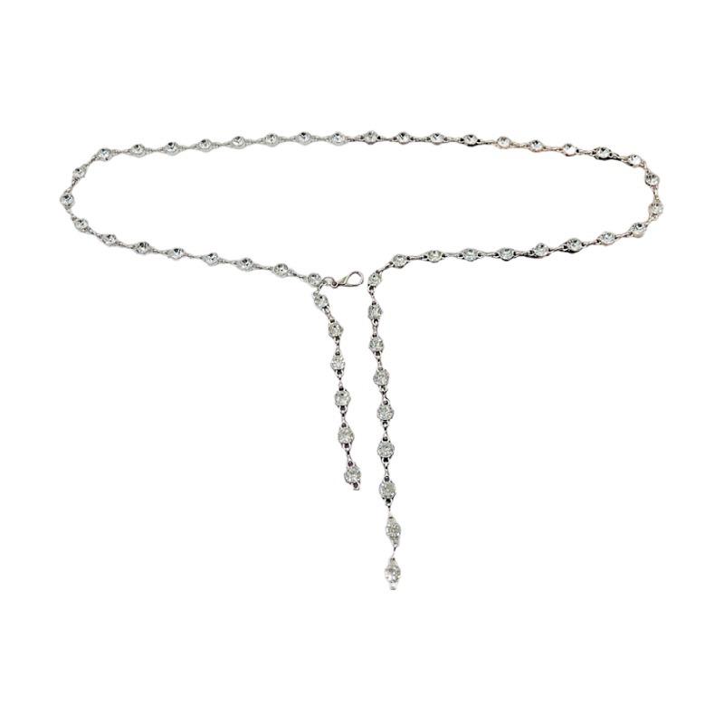 Waist Chain Accessories Suit Pants Simple Silver Chain Belt Women's Summer