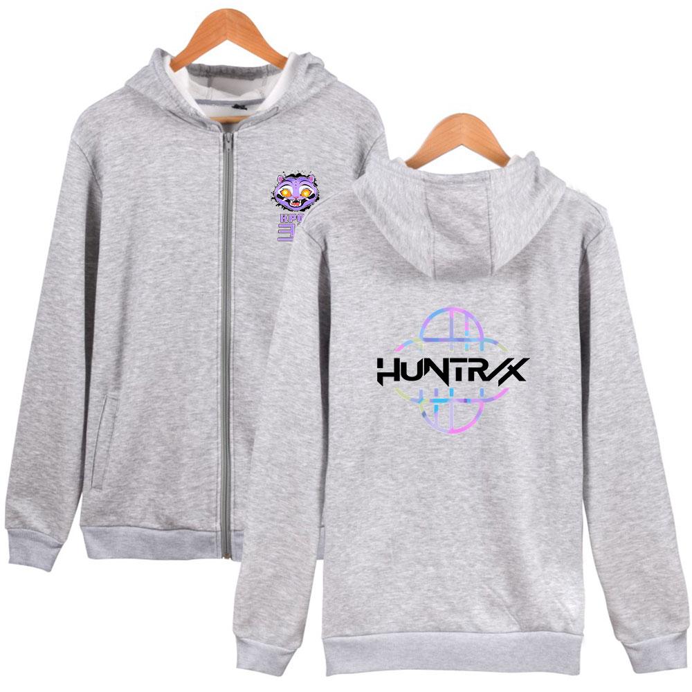 Mode Kapuzenoberteil Damen Herren KPop Dämonenjäger Print Reißverschlussjacke Hip-Hop Street Sport Paar Lässiger Lockerer Hoodie