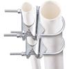 Double Antenna Mast Clamp V-Jaw Bracket U Bolts Pipe Mounting Hardware 2 Sets For Yagi Wifi Antenna, TV Antenna
