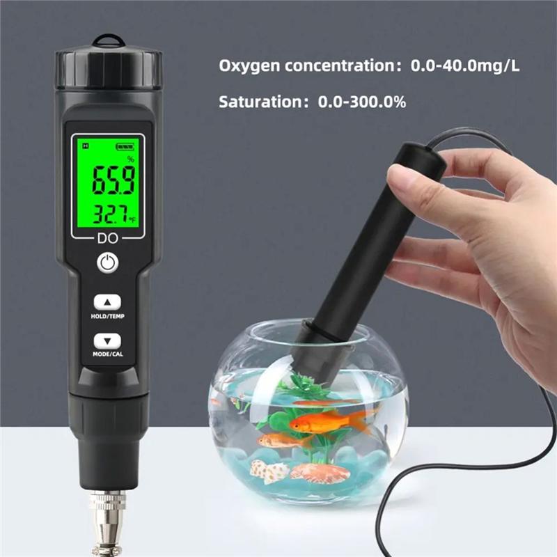 A95I-Digital 0-40Mg/L Dissolved Oxygen Meter Plastic Sensitive Probe Professional Water Quality Oxygen Concentration Tester