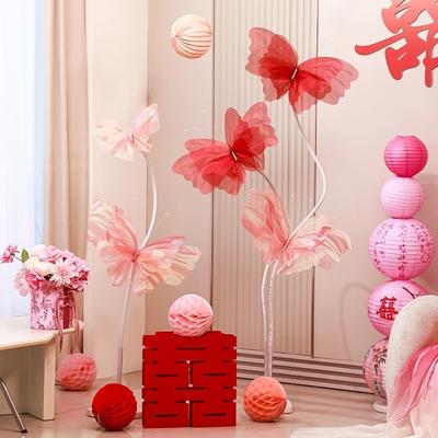 Large Simulation 3D Wedding Decoration 50cm Big Size Simulation Butterfly Decoration Wedding Room