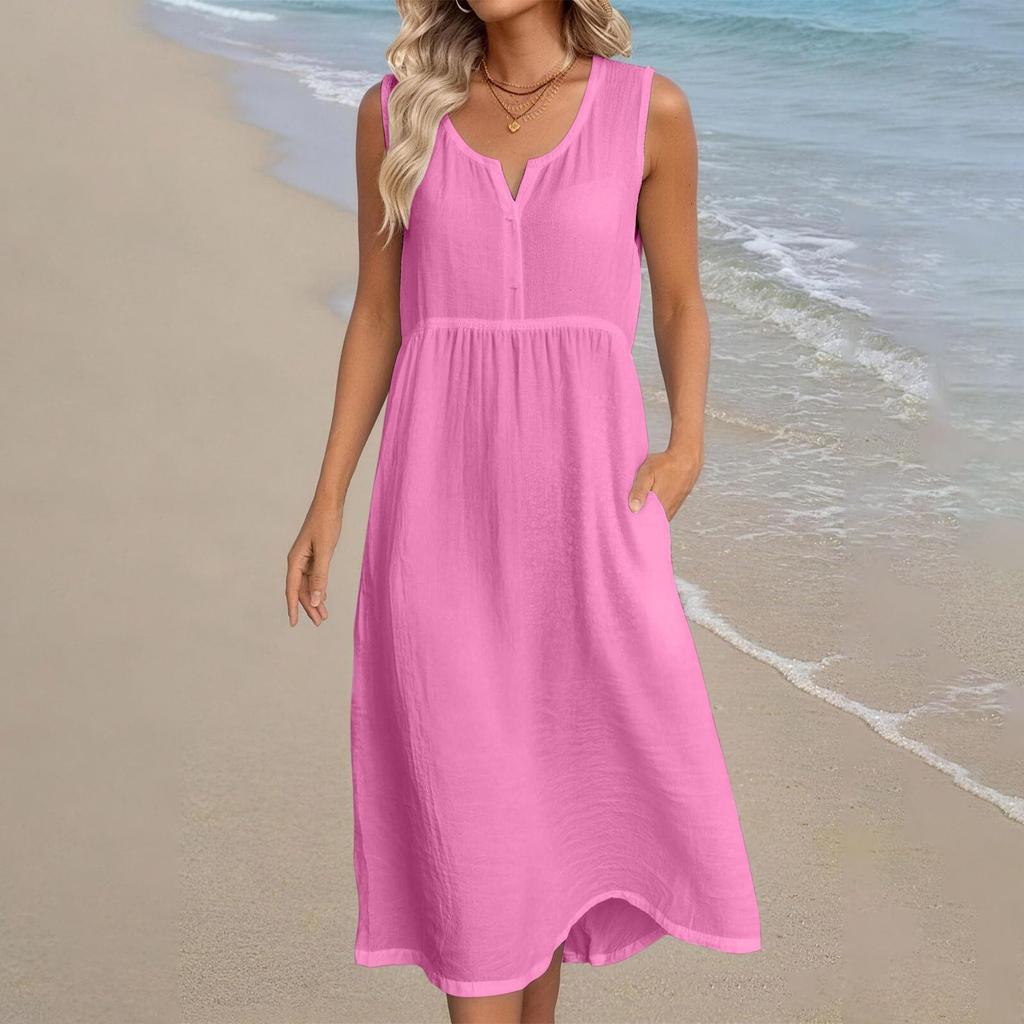 Ladies' Casual And Fashionable Sleeveless Dress