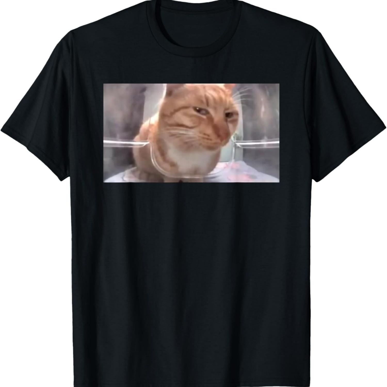 

Mr Fresh Side Eye Cat Meme T-Shirt for Men Women Girls Kids S чёрный