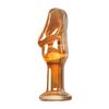 VaHppy Glass Dildo Anal Plugs Artificial Penis 4.8*13.5cm Gold/Transparent Female Masturbators Adult Sex Toys