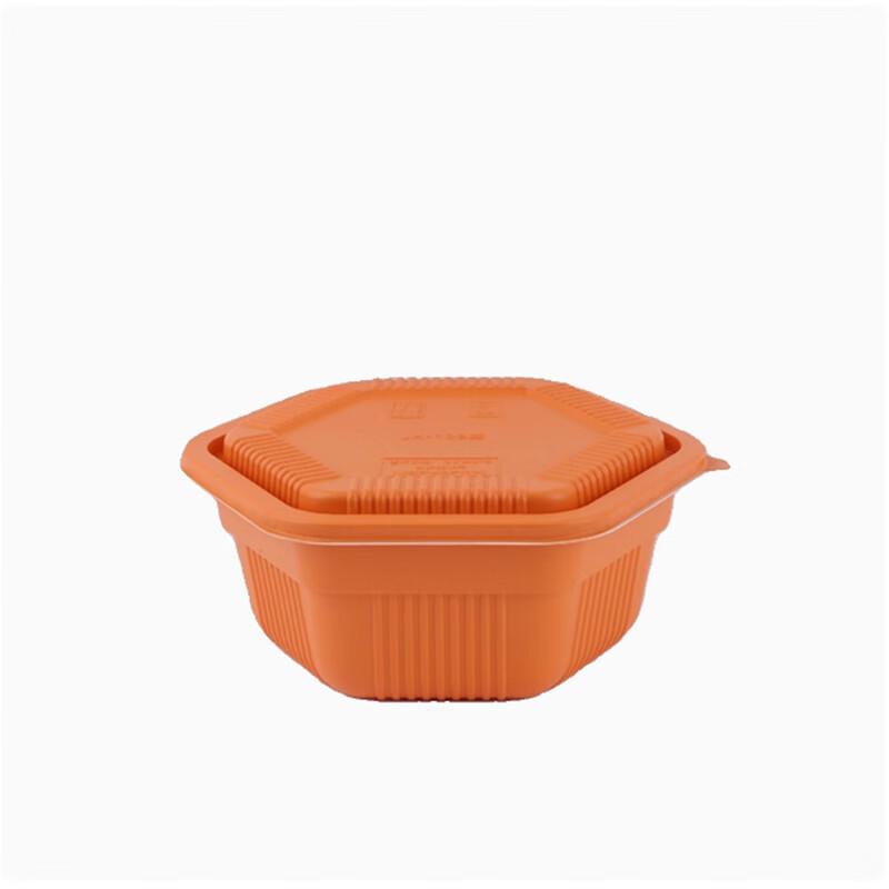 ShengBilay Disposable Double-Layer Hexagonal Lunch Box