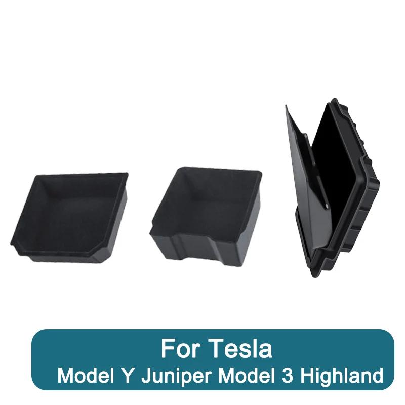 For Tesla Model Y Juniper Model 3 Highland Armrest Organizer Hidden Box Center Console Storage Box Trays Hollow Armrest Box