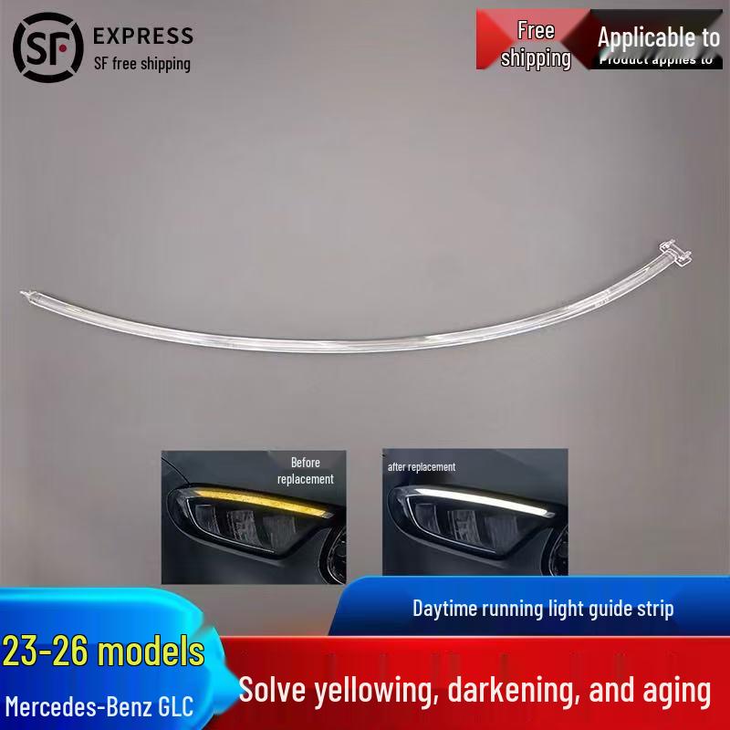 Compatible Light Guide Strip for 2023-2025 Mercedes-Benz GLC W254 GLC350 Headlights, LED Source.