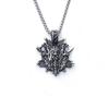 Nordic Mythology New Viking Face with Double Axe Protector Retro Pendant Necklace Trendy Accessories