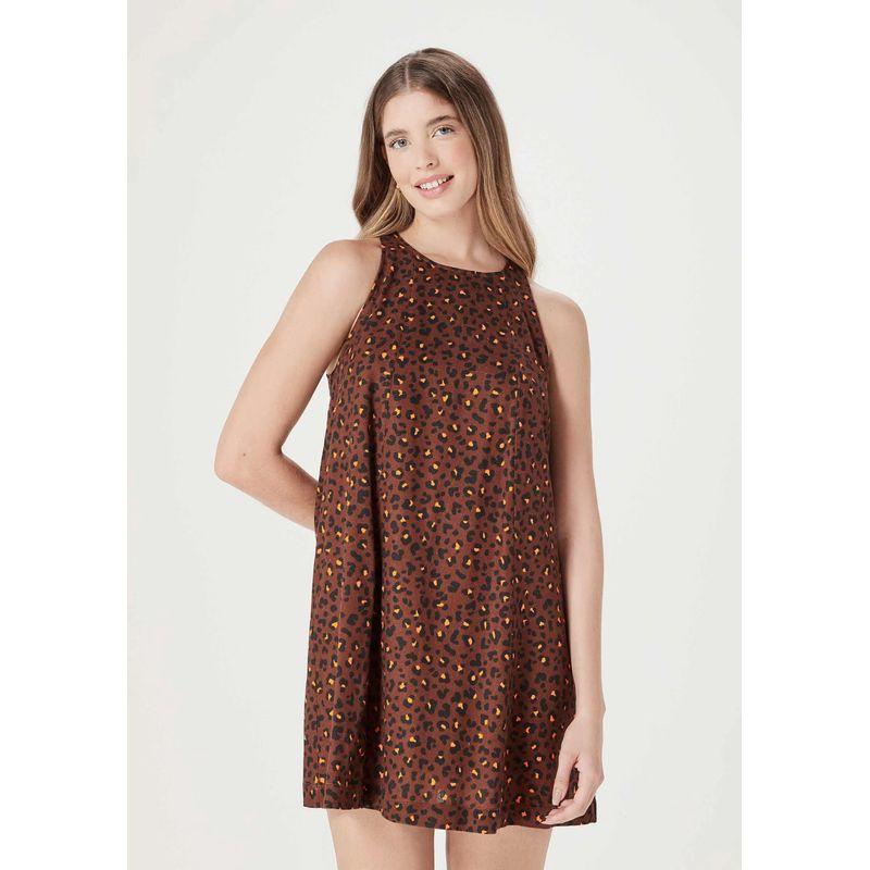 

Design Export USA Loose Linen Dress Export Vest Coffee black spot 2XL