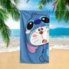 Doraemon Beach Towel Solid Blue Cartoon Character Print Microfiber Sand Free Quick Dry Towel Summer Pool Travel Bath Decor Kids