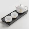 Kung Fu Tea Set Home One Pot Two Cups Tea Plate Small Ceramic Teapot Teacups Hotel Personal Small Sets Traveling