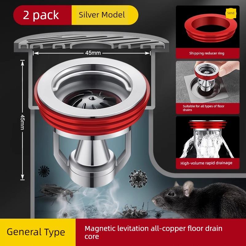 Deodorizing Filter Floor Drain Core Heart Toilet Sewer Mouth Anti-Odor Appliance Insect-Proof Anti-Odor Inner Core Sealing Plug Neutral