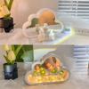 Flower Night Light Mirror Flower Mirror Nursery Night Light Romantic Desktop Decor Nursery Bedside Table Lamp Atmosphere