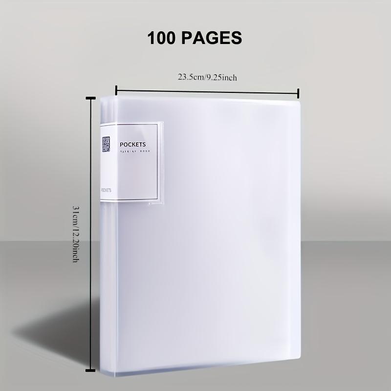 

1 A4 transparent insertion folder with 100 pockets 1pcs（100 pages） белый
