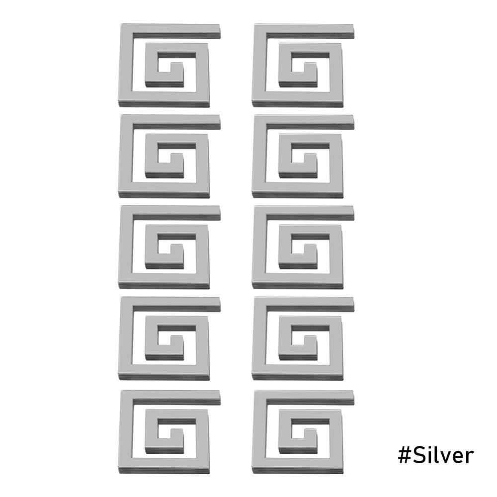 

10 шт./компл. акриловые зеркальные наклейки, самоклеящиеся настенные наклейки, настенное искусство, украшение для дома своими руками, зеркальные настенные наклейки, домашний декор серебряный