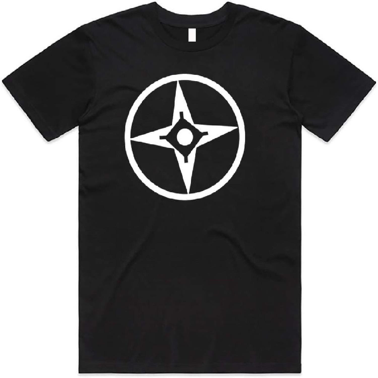 

Droomdy Mens Black T-Shirt Circle Stone Tshirt Short Sleeve Novelty Tops T-Shirts XXXXXL чорний