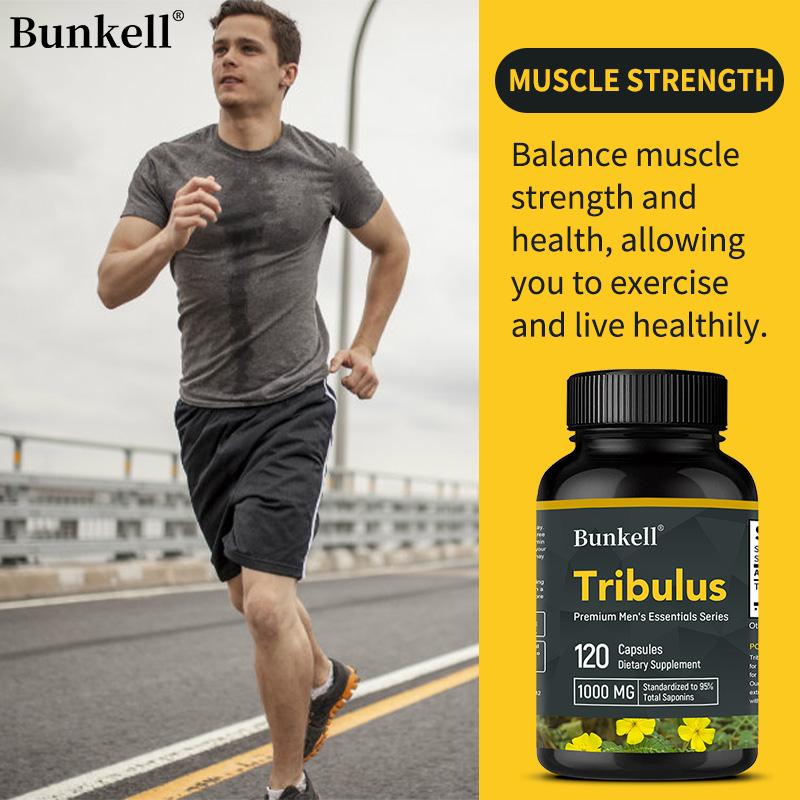 Tribulus terrestris extraktkapslar 1000 mg, energistödstillskott 120 kapslar