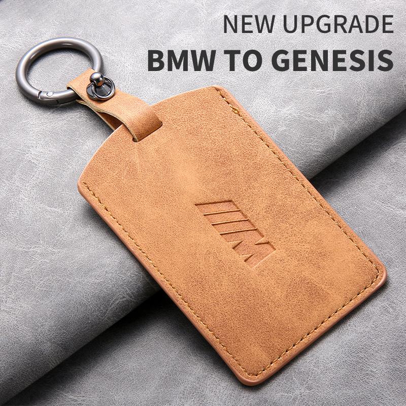 Hot 2025 Suede Leather Car Smart Remote NFC Card Key Case Cover Protection Shell For BMW M 3 5 7 Series X1 X3 X5 X6 X7 535le Acc