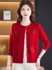 2025 Women's Luxury Wool Cardigan Sweater: Elegant Wear for Middle-Aged & Elderly