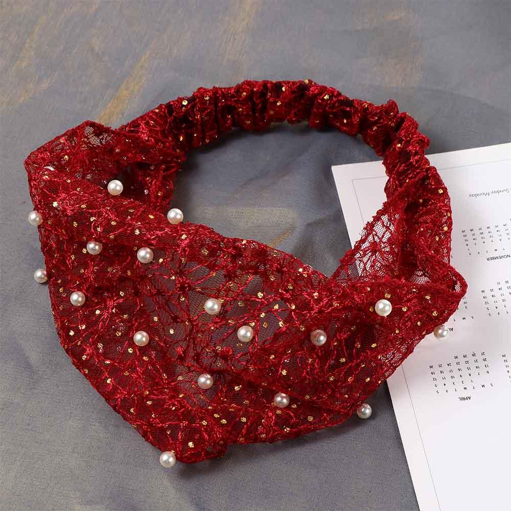 Hair Accessories Flower Headdress Korean Style Hairbands Women Head wraps Turban Headband Pearl