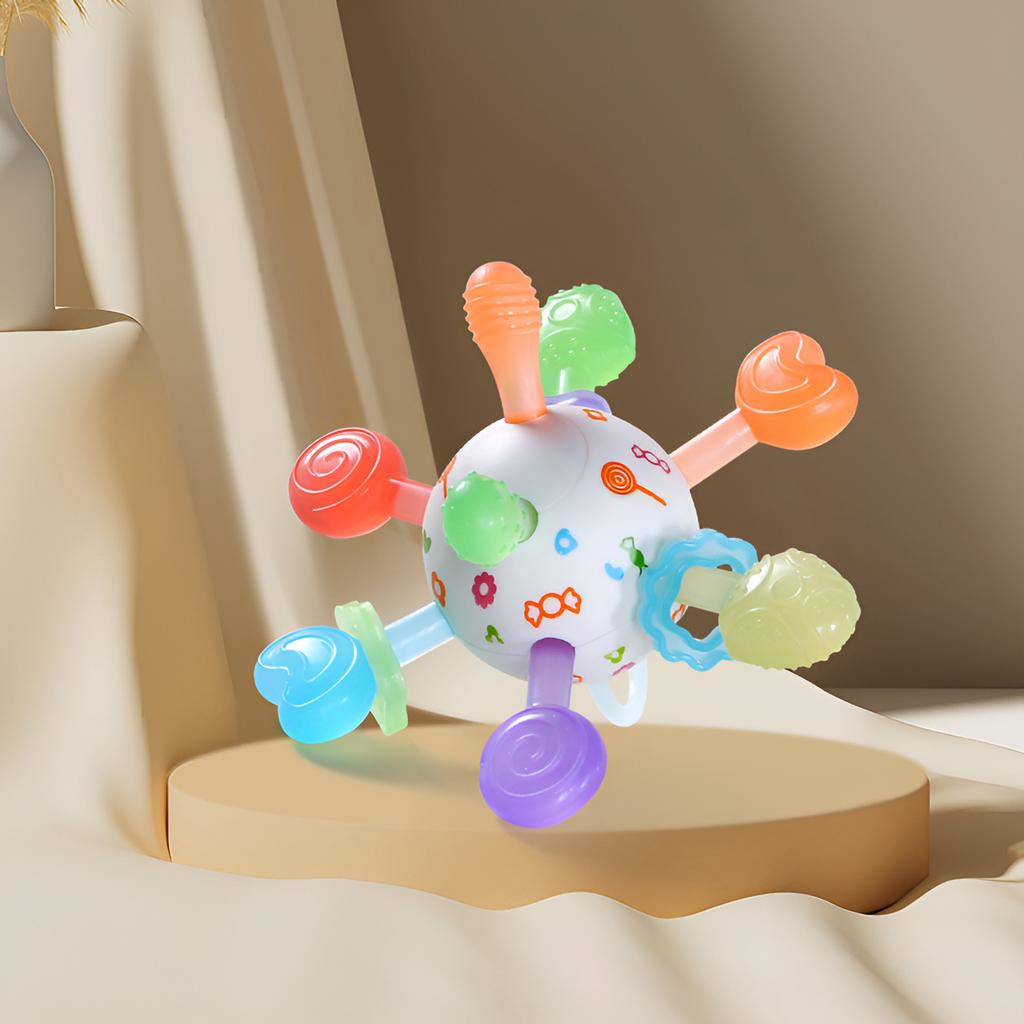 Baby Jelly Ball Teal Toy Fruit Round Ball Player Grab Ball Rattle Sound Toy