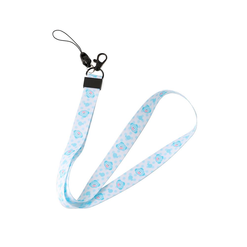 Ins Korean Version of The Girl Cartoon Hanging Neck Lanyard Student Hard Card Holder Long Rope Work Permit Mobile Phone U Disk Long Hanging Rope
